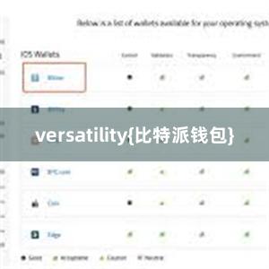 versatility{比特派钱包}